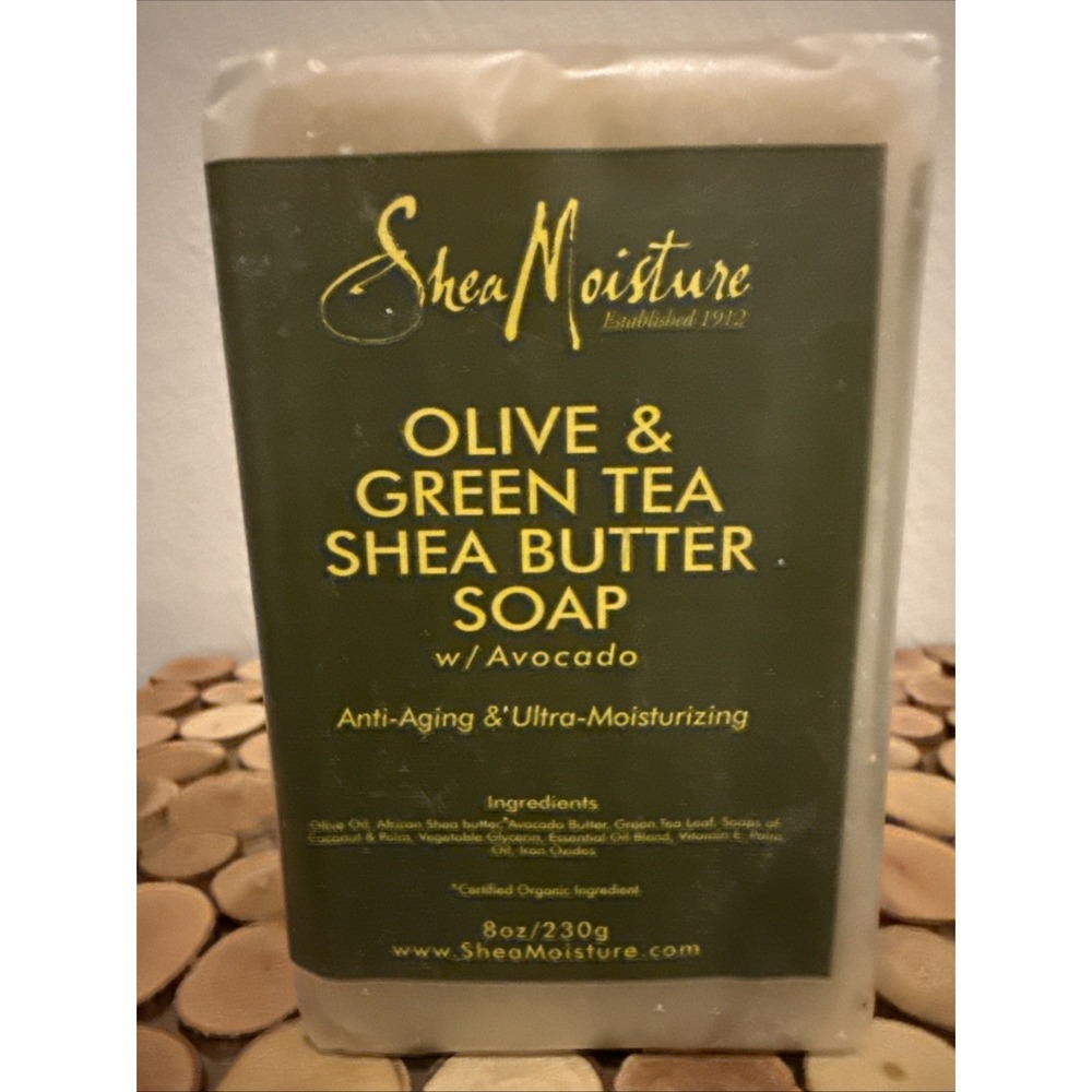 Shea Moisture Olive & Green Tea Shea Butter w Avocado Dry, Aging Skin 8 oz